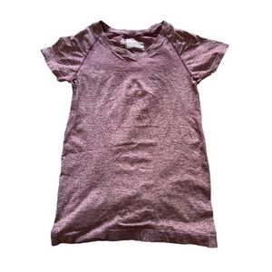 Z by Zella Maroon White Activewear Shirt S/S Size Med EUC #0047